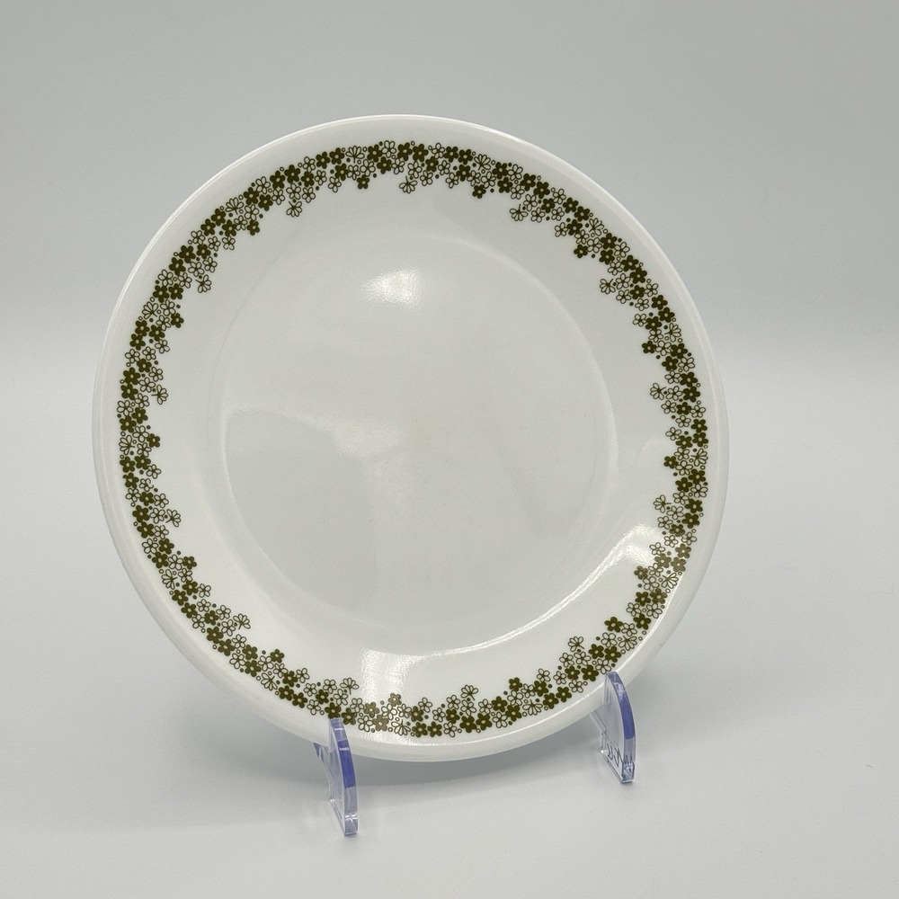 Vintage Corelle Crazy Daisy Spring Blossom Green Luncheon Plate 8.5" Corning USA